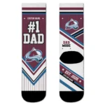 Colorado Avalanche Socks - Custom Pinstripe Chevron Burgundy White