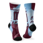 Colorado Avalanche Socks Customized Geometric Tech Burgundy Best Selling
