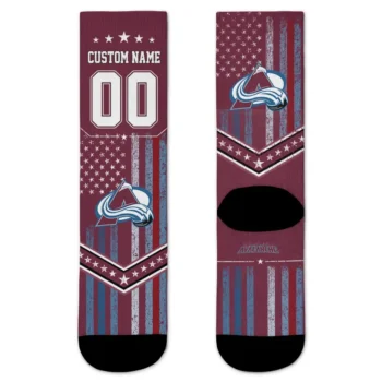 Colorado Avalanche Socks Personalized Star Stripes Burgundy White Best Selling
