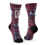 Colorado Avalanche Socks Personalized Star Stripes Burgundy White Best Selling