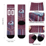 Colorado Avalanche Socks Personalized Star Stripes Burgundy White Best Selling