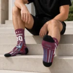 Colorado Avalanche Socks Personalized Star Stripes Burgundy White Best Selling