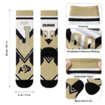 Colorado Buffaloes Socks Personalized Arrow Blocks Gold Best Selling
