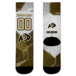 Colorado Buffaloes Socks Personalized Geometric Tech Gold Best Selling