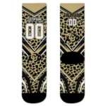 Colorado Buffaloes Socks Personalized Leopard Print Gold Black Best Selling