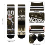Colorado Buffaloes Socks Personalized Snowy Scene Gold White Best Selling