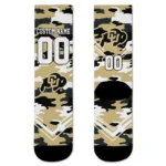 Colorado Buffaloes Socks Personalized Woodland Camo Gold Best Selling