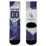 Colorado Rockies Socks Custom Geometric Tech Blue Best Selling