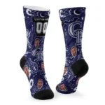 Colorado Rockies Socks Custom Scattered Icons Blue Best Selling