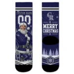 Colorado Rockies Socks Customized Snowy Scene Blue White Best Selling