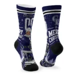 Colorado Rockies Socks Customized Snowy Scene Blue White Best Selling