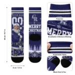Colorado Rockies Socks Customized Snowy Scene Blue White Best Selling
