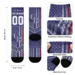 Colorado Rockies Socks Customized Star Stripes Blue White Best Selling