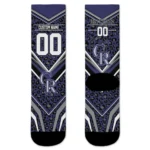Colorado Rockies Socks Personalized Leopard Print Blue Black Best Selling