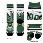Colorado State Rams Socks Custom Arrow Blocks Green Best Selling