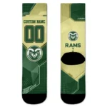 Colorado State Rams Socks Custom Geometric Tech Green Best Selling