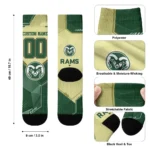 Colorado State Rams Socks Custom Geometric Tech Green Best Selling