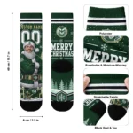 Colorado State Rams Socks Custom Snowy Scene Green White Best Selling