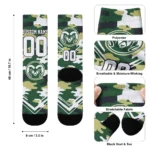 Colorado State Rams Socks Custom Woodland Camo Green Best Selling