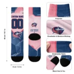 Columbus Blue Jackets Socks Personalized Geometric Tech Navy Blue Best Selling