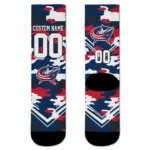 Columbus Blue Jackets Socks Personalized Woodland Camo Navy Blue Best Selling