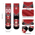 Cornell Big Red Socks Personalized Argyle Pattern Red Best Selling