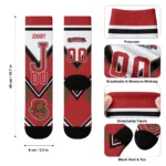 Cornell Big Red Socks Personalized Arrow Blocks Red Best Selling