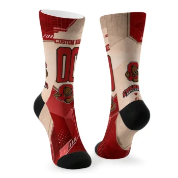 Cornell Big Red Socks Personalized Geometric Tech Red Fashion Forward