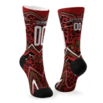 Cornell Big Red Socks Personalized Leopard Print Red Black Best Selling