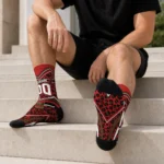 Cornell Big Red Socks Personalized Leopard Print Red Black Best Selling
