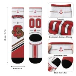 Cornell Big Red Socks Personalized Nautical Icons Red White Best Selling