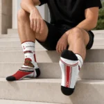 Cornell Big Red Socks Personalized Nautical Icons Red White Best Selling