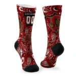 Cornell Big Red Socks Personalized Scattered Icons Red Best Selling