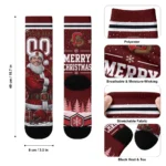 Cornell Big Red Socks Personalized Snowy Scene Red White Best Selling