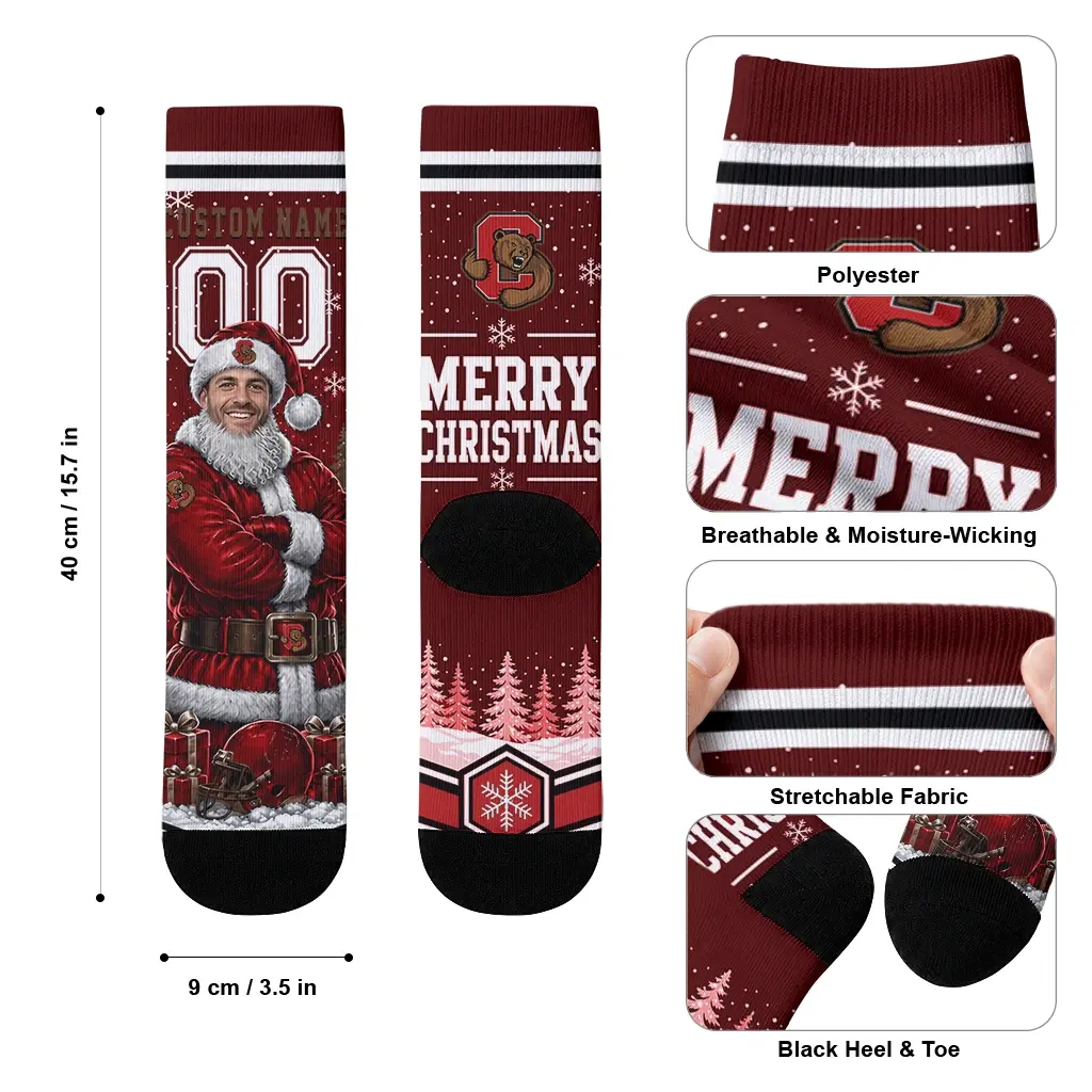 Cornell Big Red Socks Personalized Snowy Scene Red White High Quality Cornell Big Red Socks Personalized Snowy Scene Red White High Quality