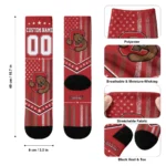 Cornell Big Red Socks Personalized Star Stripes Red White Best Selling