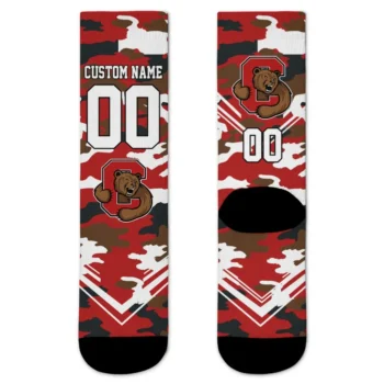 Cornell Big Red Socks Personalized Woodland Camo Red Best Selling
