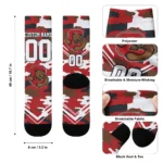 Cornell Big Red Socks Personalized Woodland Camo Red Best Selling