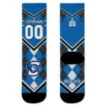 Creighton Bluejays Socks Customized Argyle Pattern Blue Best Selling