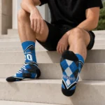 Creighton Bluejays Socks Customized Argyle Pattern Blue Best Selling