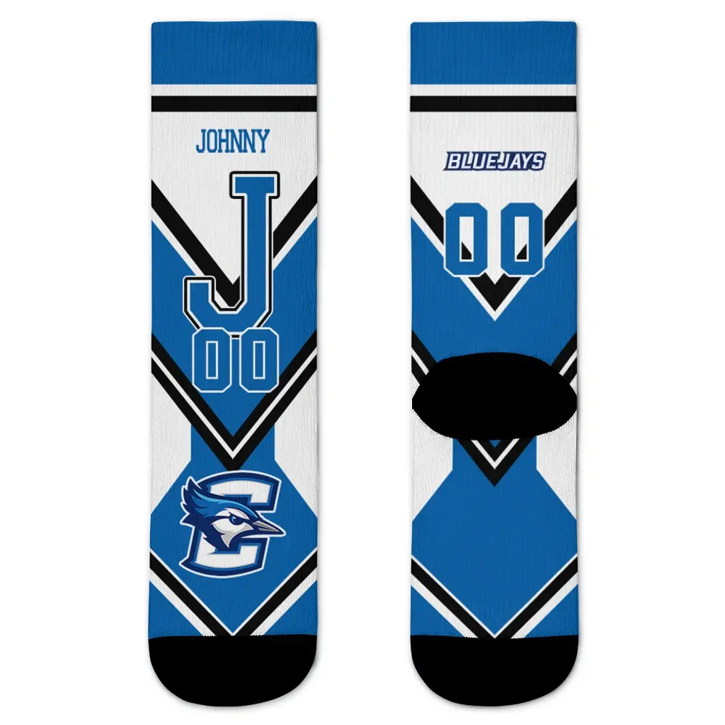 Creighton Bluejays Socks Customized Arrow Blocks Blue Best Selling Creighton Bluejays Socks Customized Arrow Blocks Blue Best Selling