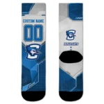 Creighton Bluejays Socks Customized Geometric Tech Blue Best Selling