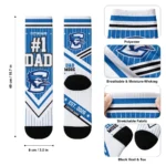 Creighton Bluejays Socks Customized Pinstripe Chevron Blue White Best Selling