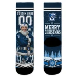 Creighton Bluejays Socks Customized Snowy Scene Blue White Best Selling