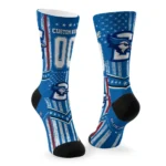 Creighton Bluejays Socks Customized Star Stripes Blue White Best Selling