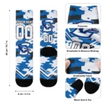 Creighton Bluejays Socks Customized Woodland Camo Blue Best Selling