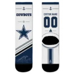 Dallas Cowboys Socks - Customized Nautical Icons Blue White