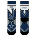 Dallas Cowboys Socks Personalized Arrow Blocks Blue Best Selling