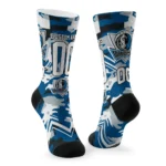 Dallas Mavericks Socks Custom Woodland Camo Blue Best Selling