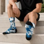 Dallas Mavericks Socks Custom Woodland Camo Blue Best Selling